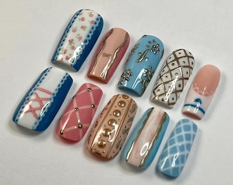 Barbie Princess and the Pauper Inspired Nails