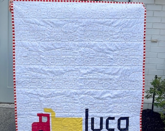 Personalized Baby Quilt - Truck