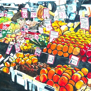 Pike Place Market Number 4 With Oranges -PRINT