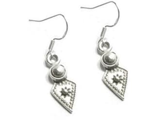 Silver Dangle Earrings, 925 Silver Ear Wires