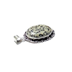 Sterling Silver Dalmatian Jasper Pendant