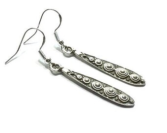Silver Teardrop Earrings, 925 Silver Ear Wires
