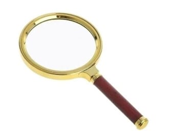 Magnifying Glass, Handheld  Magnifying Glass, 10X Magnification, 2 1/2 Diameter Glass