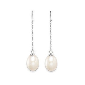 Freshwater Drop Pearl Earrings,  925 Silver Ear Wires