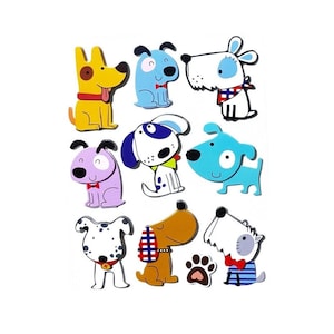 Cute Dog Pop Up Stickers, Dog Embellishments, Card Making Supplies, Scrapbook Stickers, Paper Crafts
