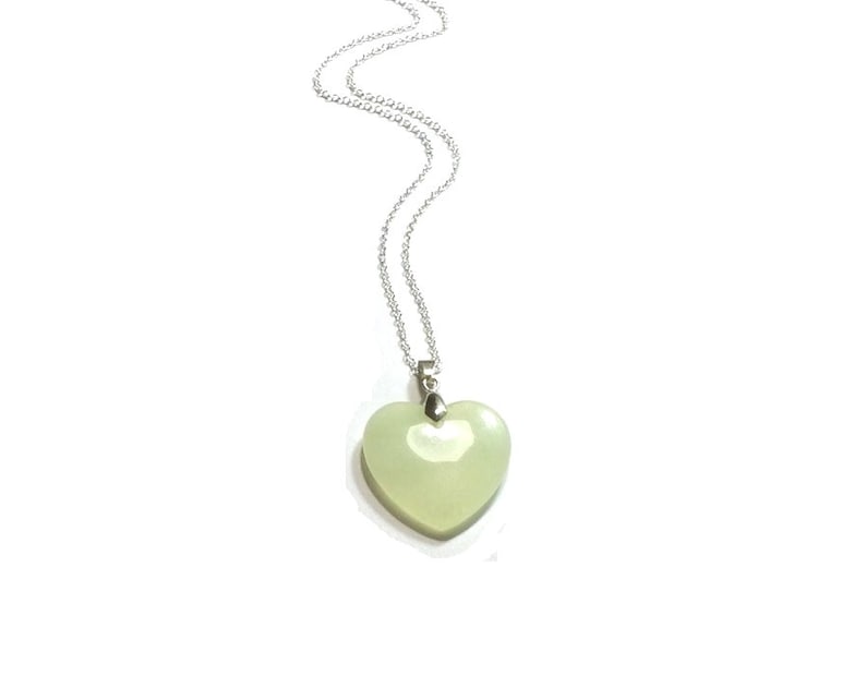 New Jade Heart Pendant Necklace