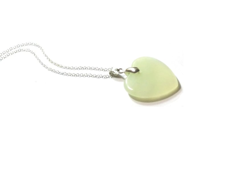 New Jade Heart Pendant Necklace