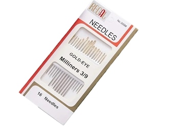 Gold Eye Embroidery Needles: Carbon Steel Hand Sewing Needle Set