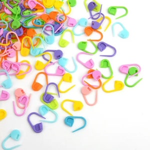 100PC Mix Color Knitting Stitch Counter Crochet Locking Stitch Markers  Stitch