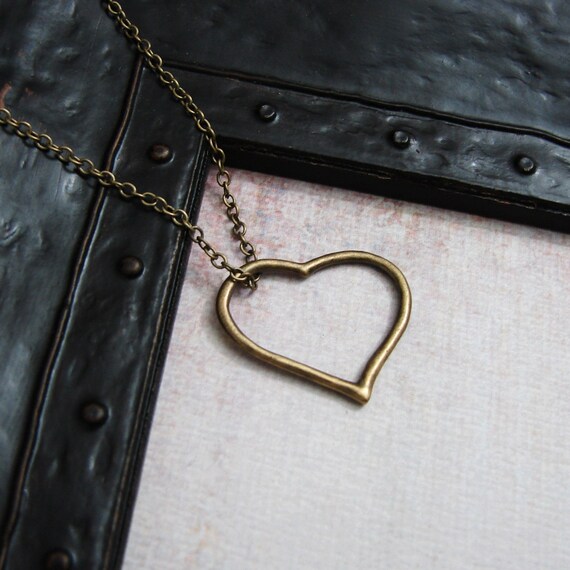 Items similar to Rustic heart necklace on Etsy