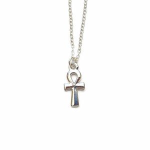 Egyptian jewelry silver ankh necklace egyptian necklace egyptian symbol religious symbol mythology hieroglyph image 2