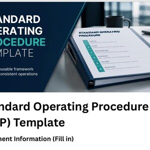 SOP Template | Standard Operating Procedure Template | Business Process Manual | Operations Manual | Editable SOP | Instant Download