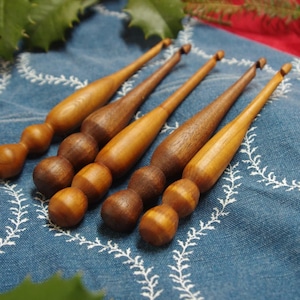 Hand-Turned Wooden Crochet Hooks