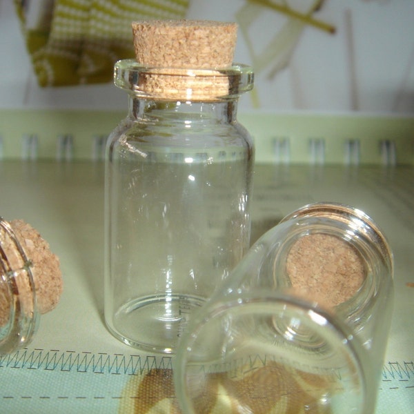 1.5 Inch Mini Bottles or Jars - Set of 6