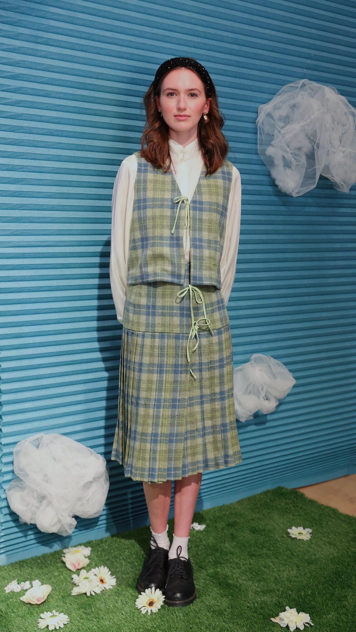 Pleated Wrap Skirt