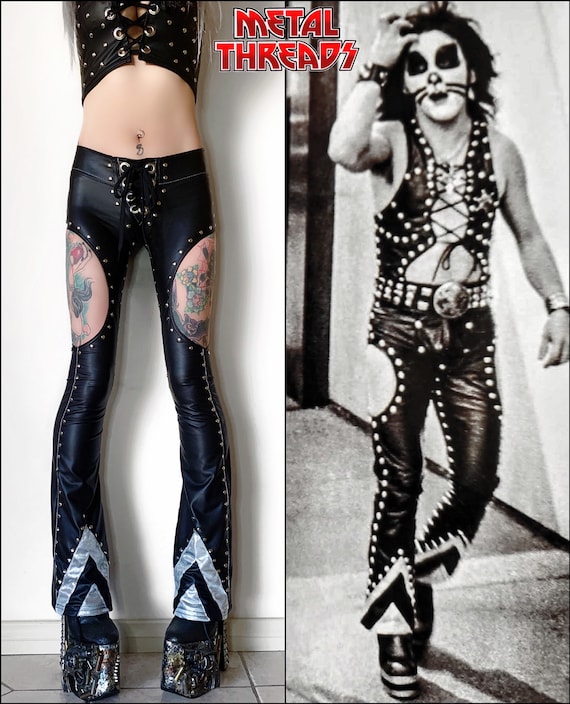 qp様archive COMME CA leather flare pants zcgoxvn High Waisted Leather Pants Women Lace Up Flare Pants