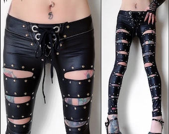glam rock leather pants