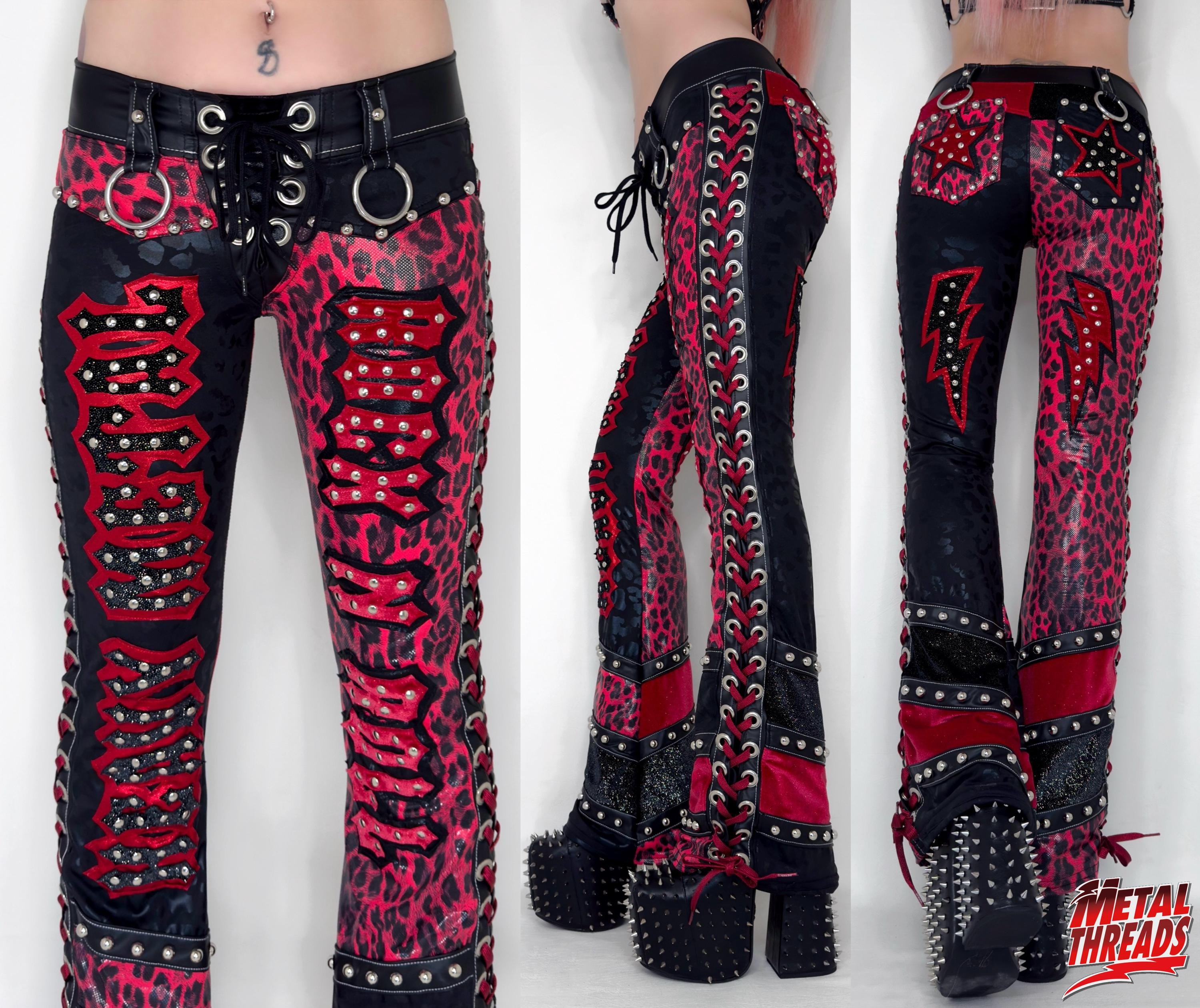 Leopard Lace up Pants - Etsy