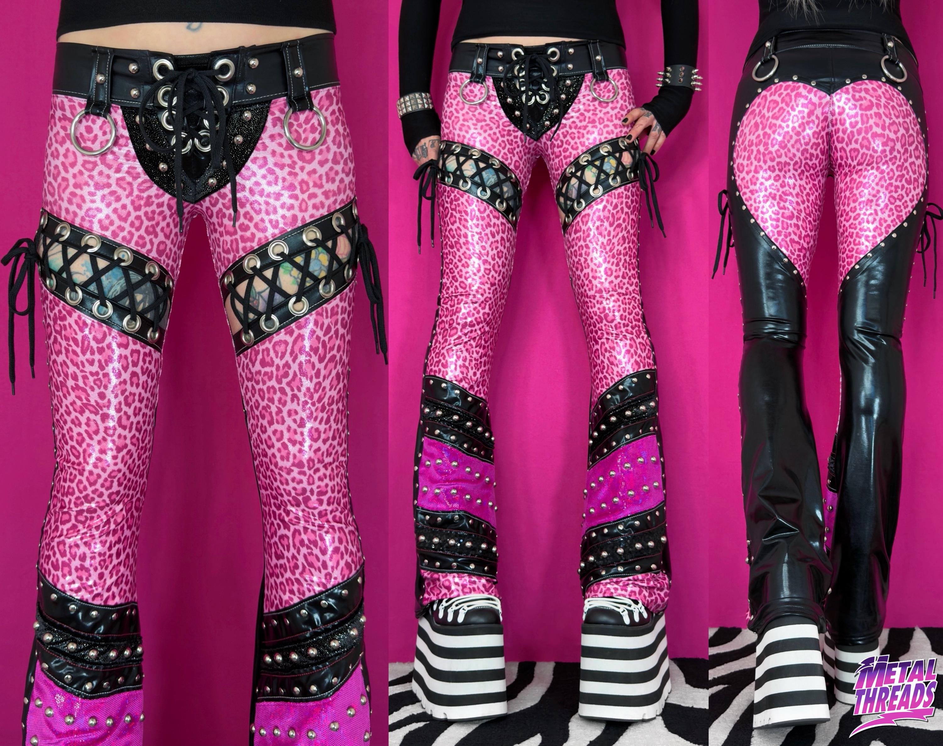 Leopard Rocker Lace up Pants - Etsy