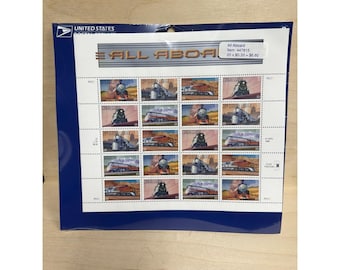 All Aboard Railroad  Stamps - 1998 - 33 Cent US Postage Stamps - New Unopened