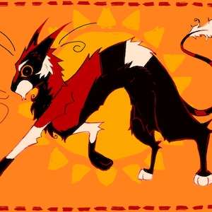 Warrior Cats Battle Cats inspired Sol A4 Print PREORDER