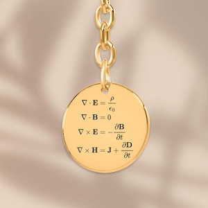 Maxwell’s Equations Keychain – Graduation Gift for Physics Geeks, University Students, Teachers and Professors