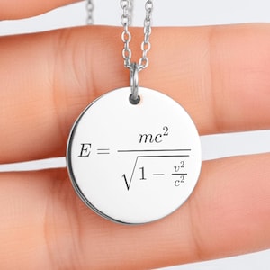 Relativitetsekvation Halsband Einstein Energi Momentum Fysik Smycken Gåva för Vetenskapsälskare