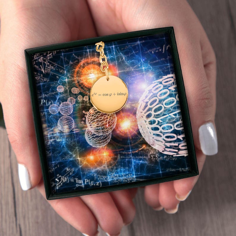 Math Key Ring Euler's Formula Keychain: Math Equation Gift - Optional Unit Circle ...