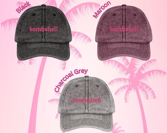 Vintage Bombshell Embroidered Cap - Love Island Fans | Love Island Inspired Hat | Cheeky Retro Baseball Hat | Bachelorette Trip Gifts