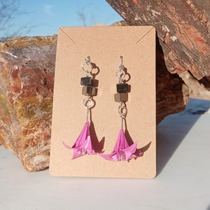 Handmade Origami Lily Earrings