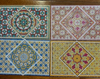 Diamond art, Diamond painting, placemats, set of 4, sealant applied, trivet