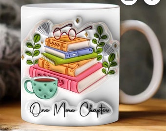 Coffee mug, tea mug, mug, books, book lover, 11 oz