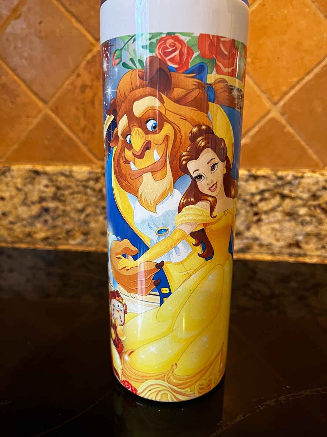 Handmade Beauty and the Beast Tumbler Etsy
