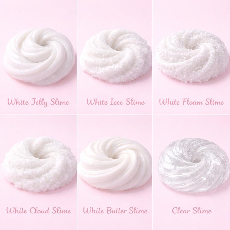 Plain Basic Slime Simple Texture Slime No Colour White Slime No ...