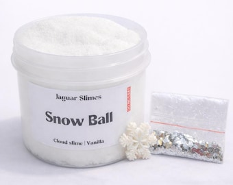 Snow Ball | Cloud Slime – Soft Drizzle Texture - Christmas Themed | Jaguar Slime UK