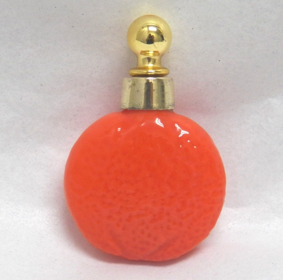 Mini Perfume Bottle Orange Figural Germany Vintage Etsy