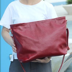 Slouchy Tote Bag, Leder Crossbody Tasche, Hobo Tasche, Arbeitshandtasche, große Schultertasche, Ledertasche, Slouchy Tasche
