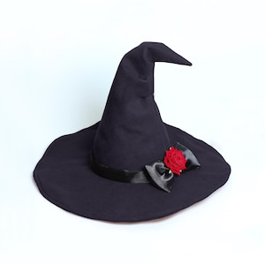 Halloween hedge witch hat，Forest wizard hat,Cosplay hat,Flower cap,Magic hat,Wide brim bucket hat,Women felt hat