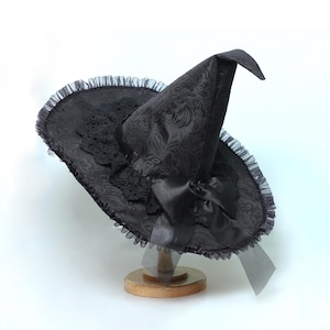 Halloween hedge witch hat，Forest wizard hat,Cosplay hat,Witches cap,Magic hat,Bow wizard cosplay，butterfly bucket hat