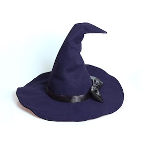 Halloween hedge witch hat，Forest wizard hat,Cosplay hat,Bow cap,Magic hat,Wide brim bucket hat