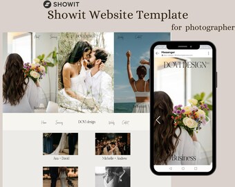 Modern Photography Showit Website Template: Customizable Portfolio Design