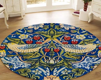 William Morris Strawberry Thief Rug: Arts & Crafts Style Area Rug