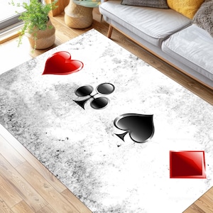 Poker Spielkarten,Casino Dekor,Casino Teppich,Poker,Spielzimmer,Casino,Spielkarte,Poker Karte,Spielkarte Teppich,Würfel,Karte,Poker golden