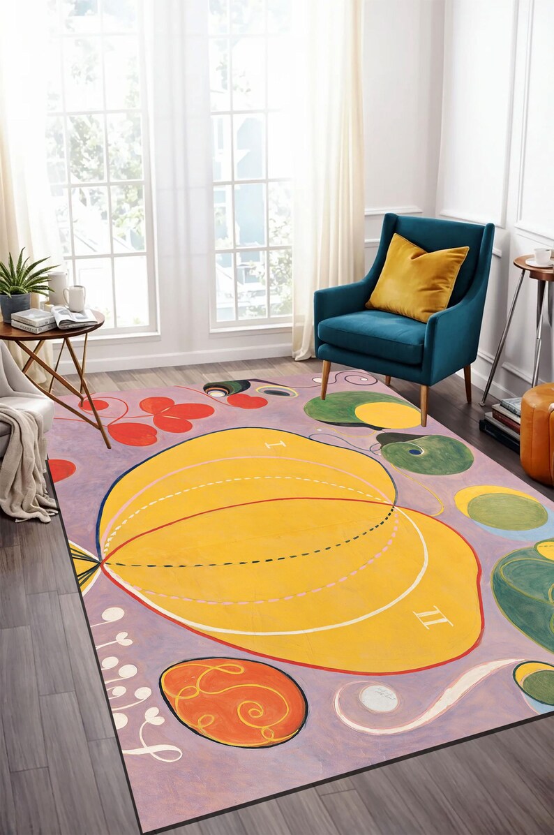 Hilma Af Klint Rug: Abstract Art Giclee Bamboo Area Rug - Etsy