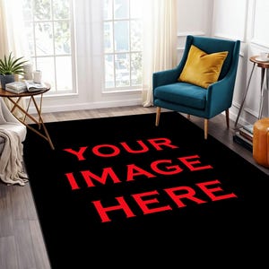 Personalized Rug, Custom Image Rugs, Custom Rug with Your Logo, Personalized Gifts, With Your Logo, Your Image Here Rug, Personalized Decor
