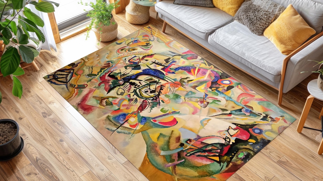 Kandiski Rug Kandinsky Composition VII Rug: Abstract Art Area Rug - Etsy