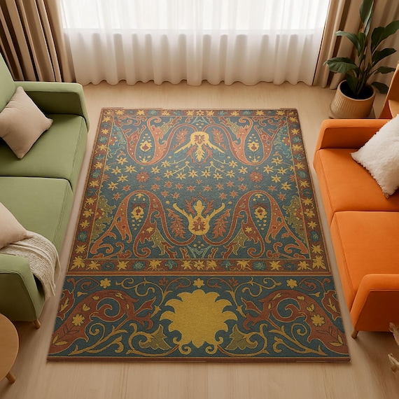 カーペット　リビングルームラグ　ヴィンテージボヘミアンスタイル　180×250 カーペット リビングルームラグ ヴィンテージボヘミアンスタイル 180