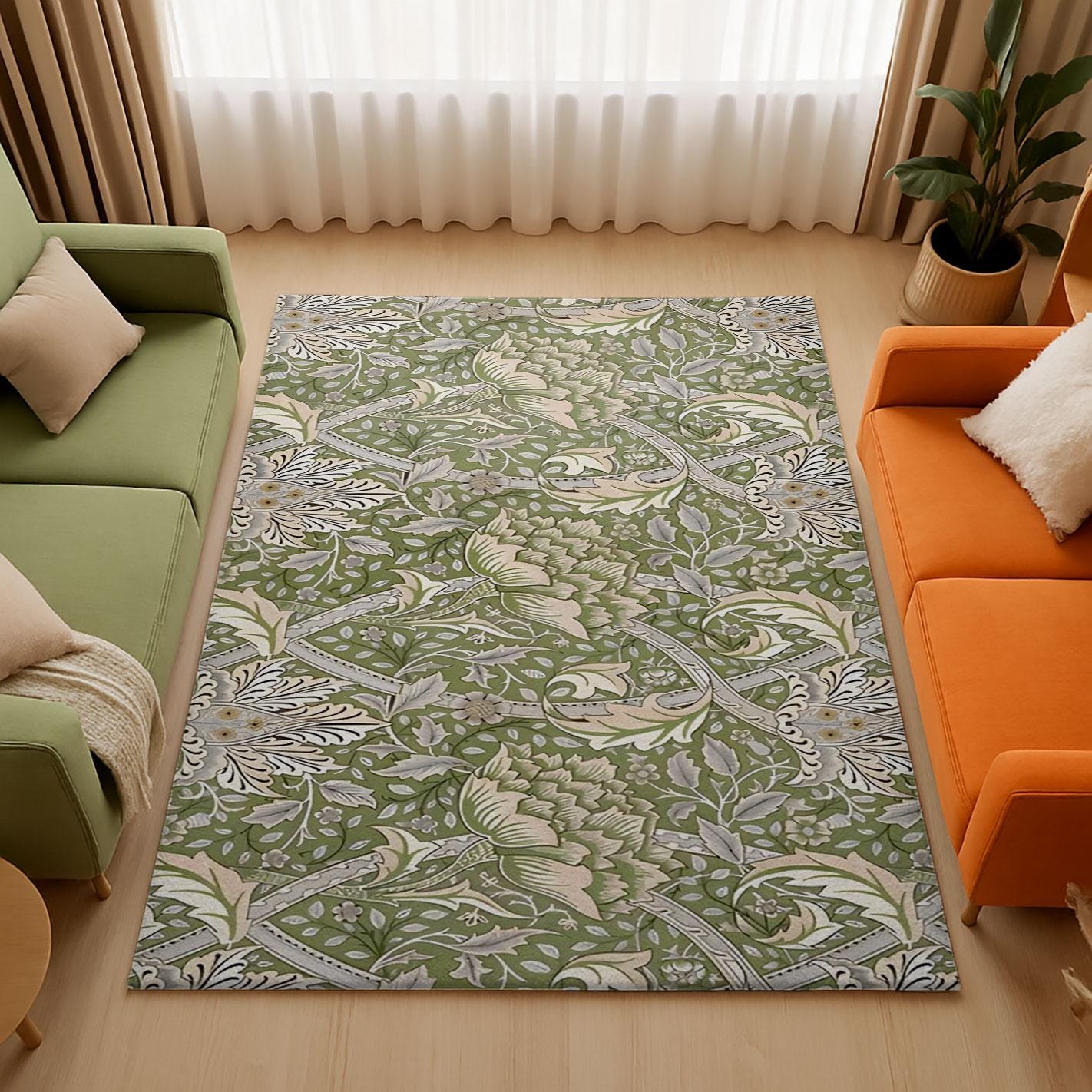 William Morris Windrush Rug: Smithsonian Artistic Bamboo Area Rug
