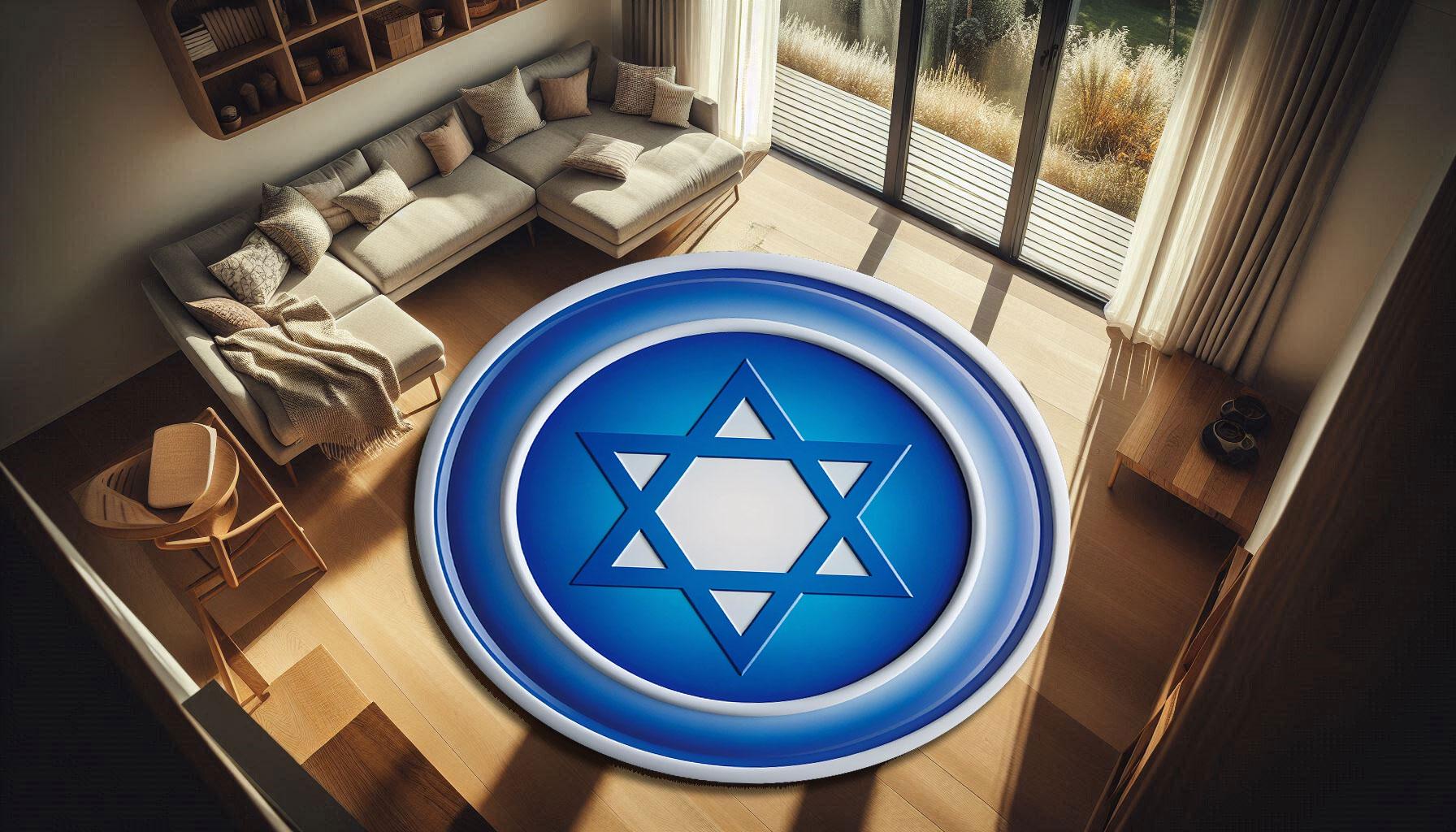 David Rug Maker Personalized Star of David Rug: Custom Hebrew Prayer Mat - Etsy