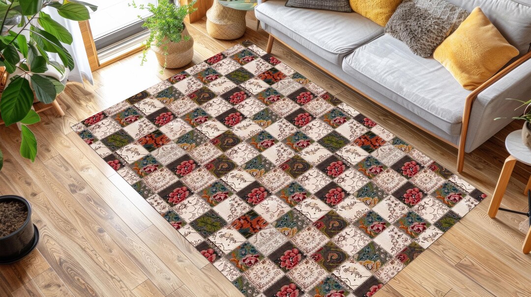 Bohemian Bamboo Rug: 1860 Civil War Memory Art, Washable - Etsy